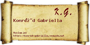 Konrád Gabriella névjegykártya